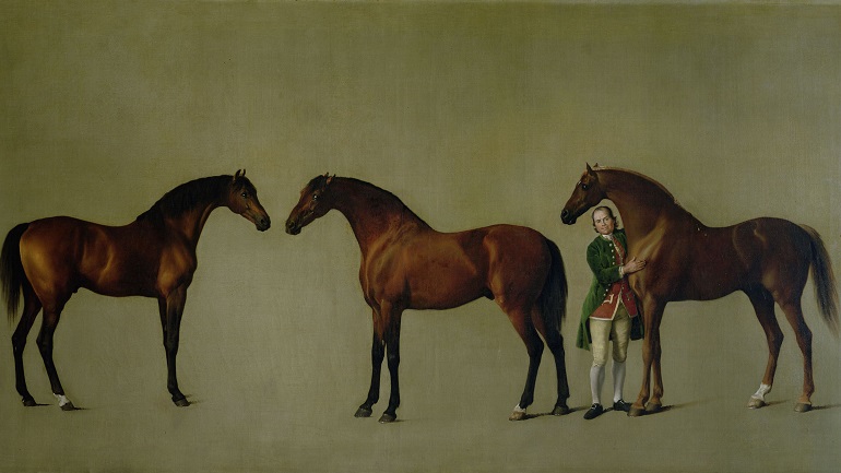 2. George Stubbs Whistlejacket met de stalmeester Mr Cobb de Godolphin Hunter en de Godolphin Colt 1