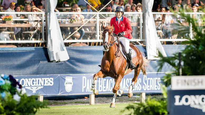 Beezie Madden (USA) riding Darry Lou part of the winning team at the Longines FEI Jumping Nations Cup™ 2020, Wellington, USA Photo Copyright © FEI/Shannon Brinkman