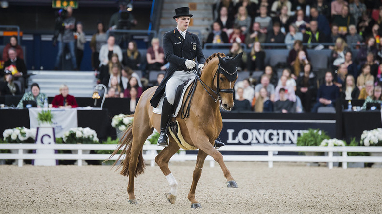  Frederic Wandres (GER) riding Duke of Britain in third place at the FEI Dressage World Cup™ Final 2019-2020, Göteborg (SWE) - Photograph - © FEI /Satu Pirinen