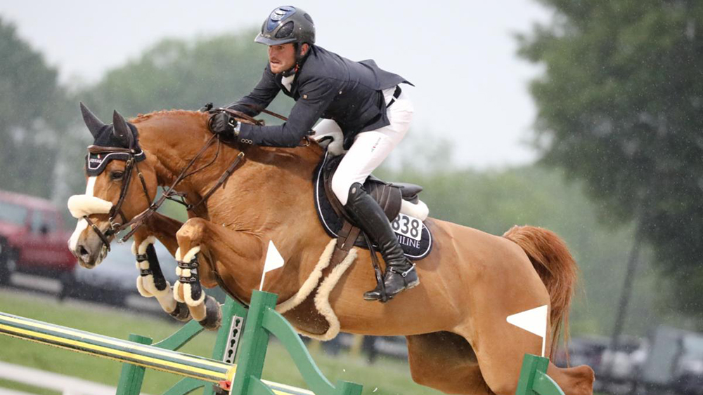 Darragh Kenny and Babalou 41, winner of the 2019 $134,000 Kentucky Spring Grand Prix CSI3* © B Dukes/Phelps Sport
