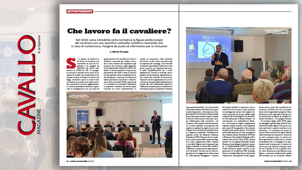 Che lavoro fa il cavaliere? © Cavallo Magazine di marzo 2020