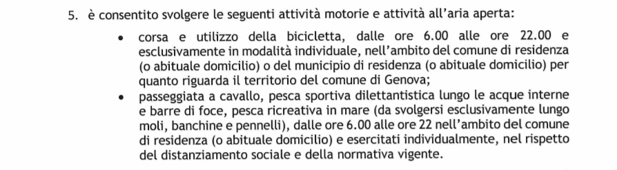 Liguria: che da oggi è a cavallo, anche se con alcuni limiti