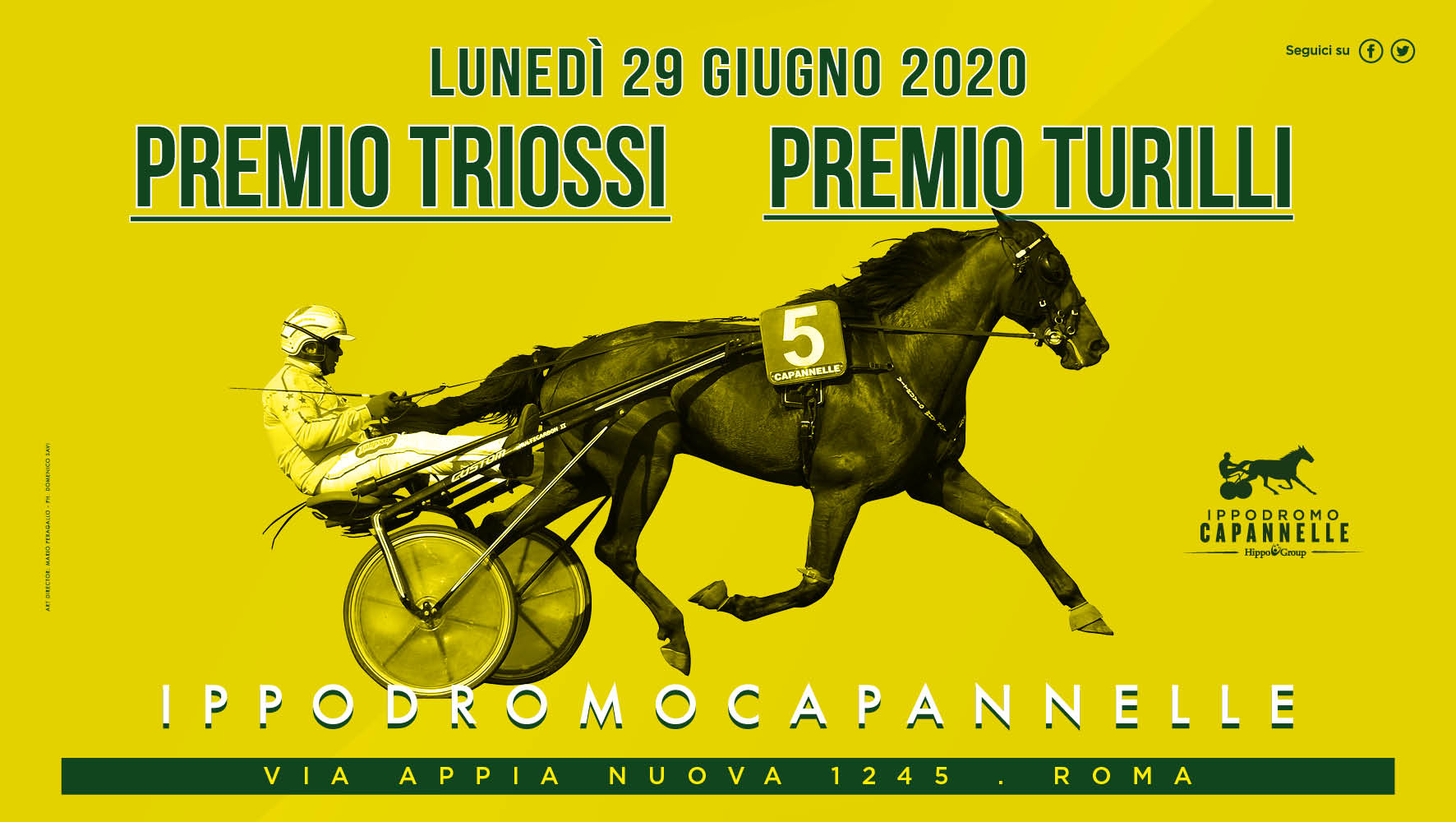 Trotto: tutto pronto a Capannelle per i Gran Premi Turilli e Triossi