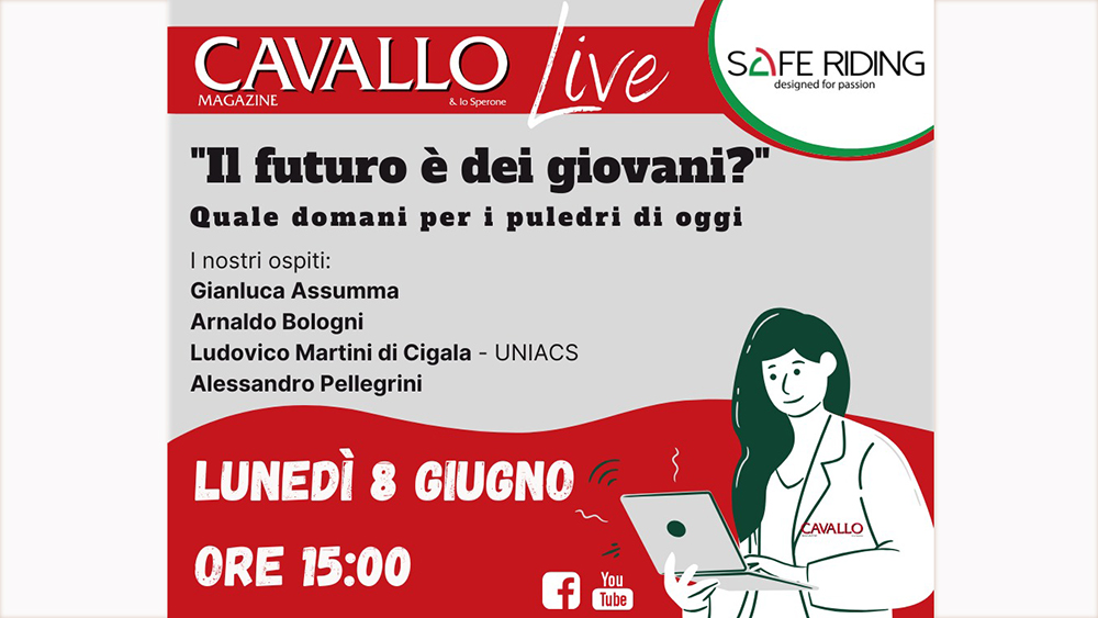 Cavallo Magazine Live powered by Safe Riding: si parla di giovani cavalli