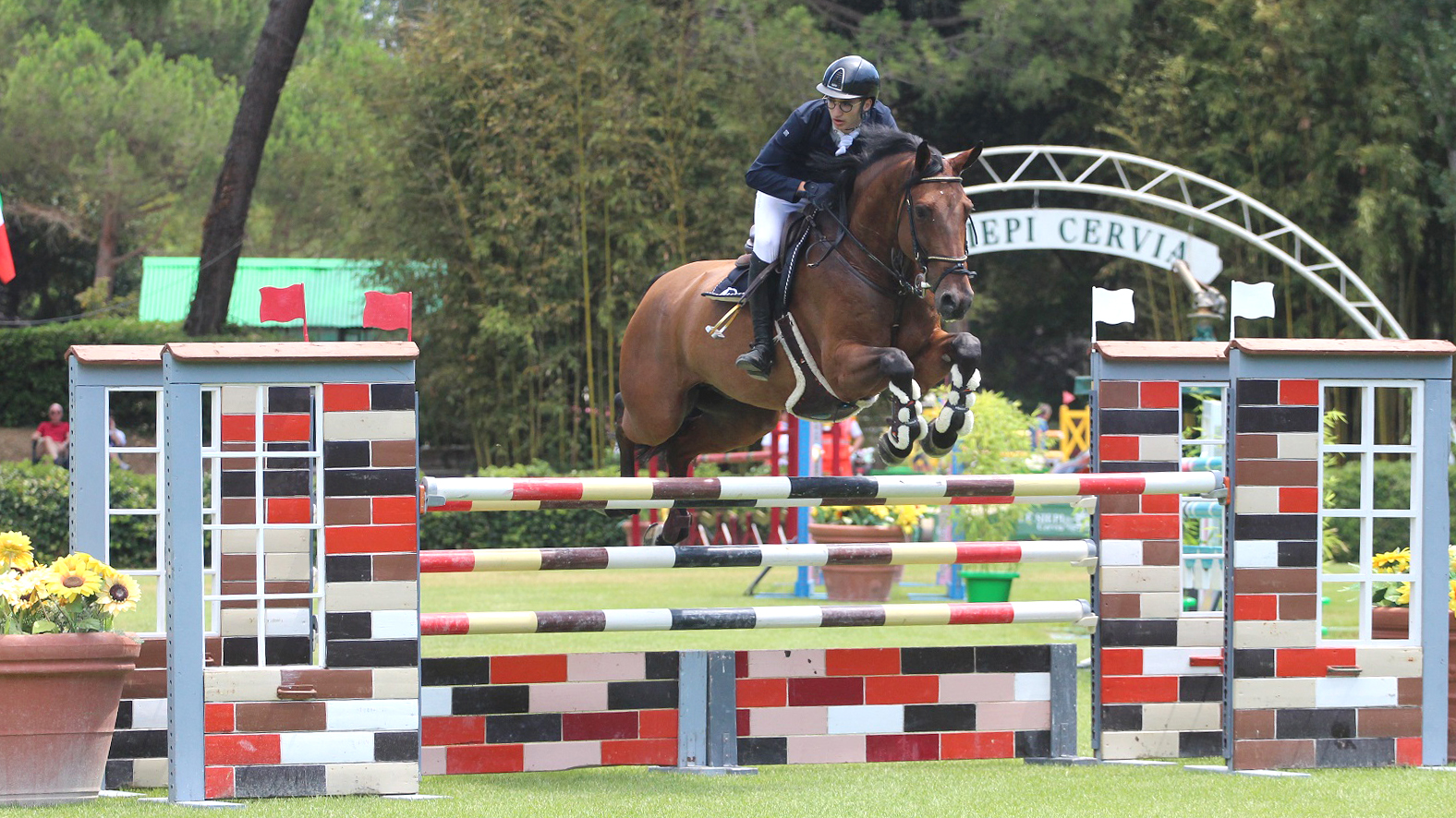 Mario Tancredi in sella a Dirk HDH, vincitori del Campionato juniores ©Le Siepi/E. Paganelli