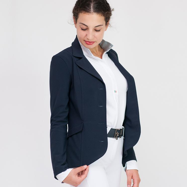equestrian show jacket for horses yakie hunter navy front