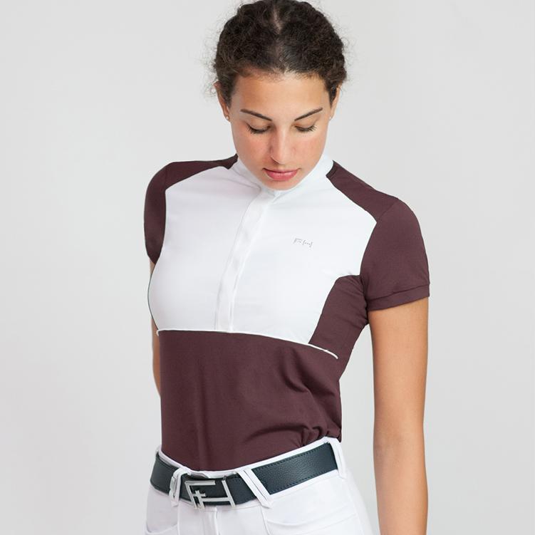 equestrian show shirt for horses emie merlot front 2000x