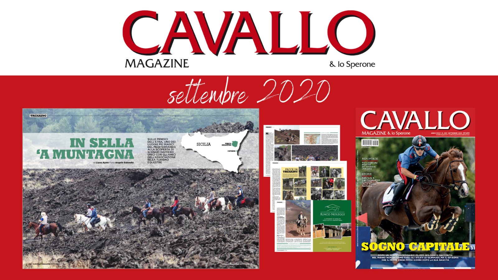 Sulle pendici dell’Etna, a cavallo