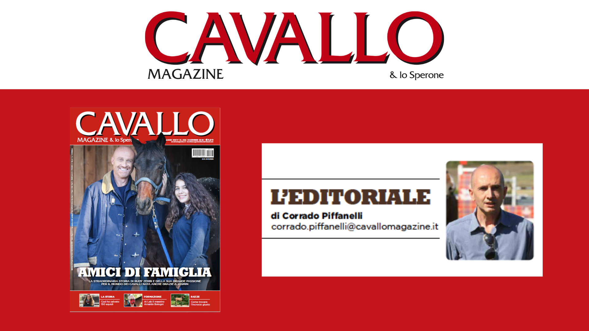 Cavallo Magazine di Dicembre – l’editoriale di Corrado Piffanelli: “Sempre in sella, insieme”
