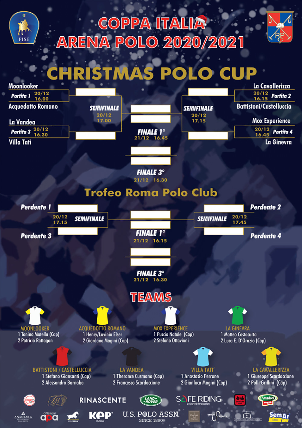 christmas polo cup teams