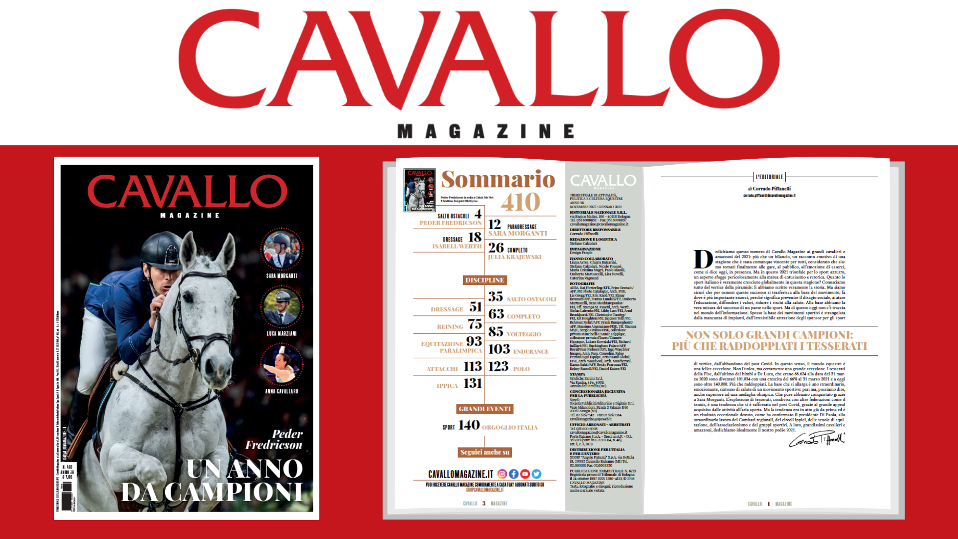 È uscito il nuovo numero di Cavallo Magazine, ecco l’editoriale