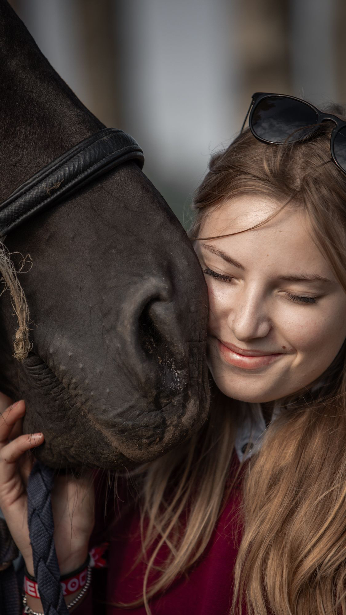 Una giovane ragazza con un cavallo