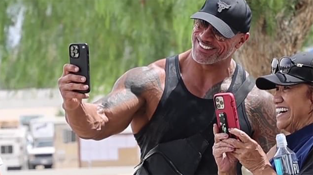 Dwayne, un papà molto fiero