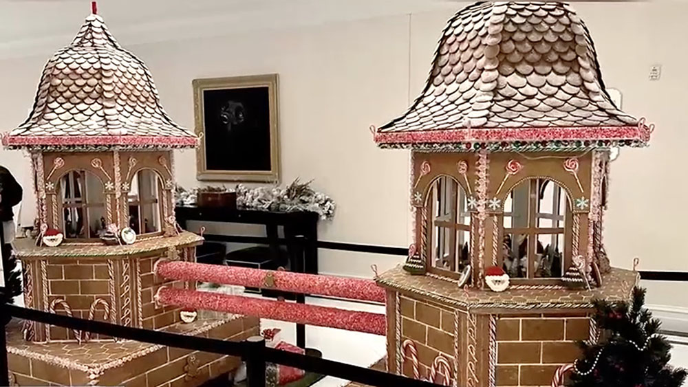 Il presepe nei pilieri di pan di zenzero