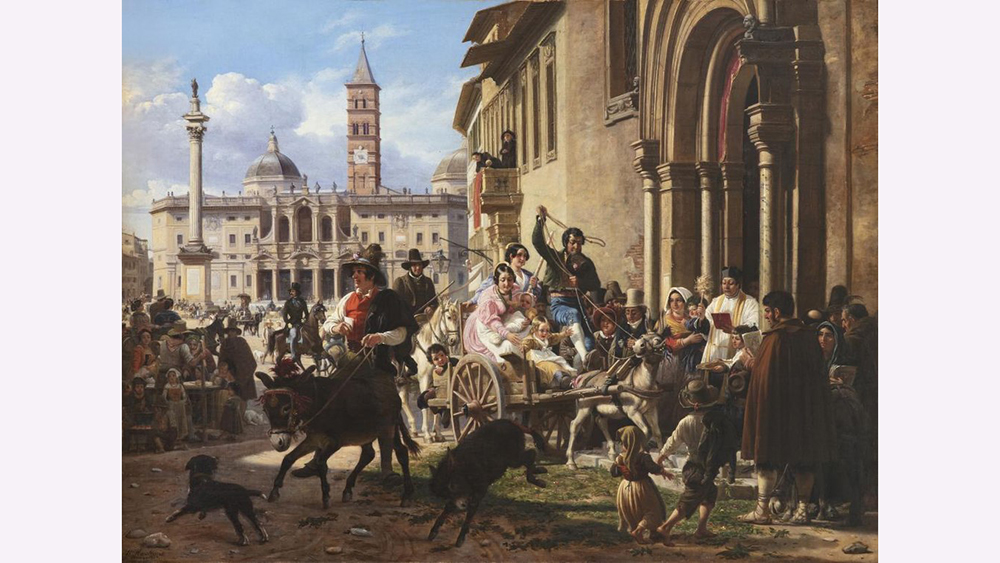 The Feast of St. Anthony in Rome 1838   Wilhelm Marstrand Wilhelm Marstrand Public domain via Wikimedia Commons