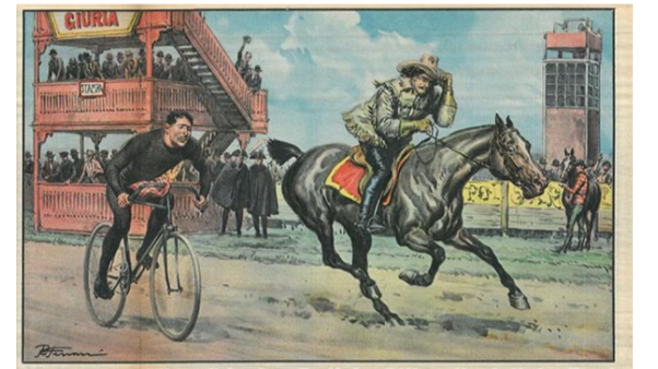 Il Cody sbagliato e la sua storica sfida…con un ciclista!