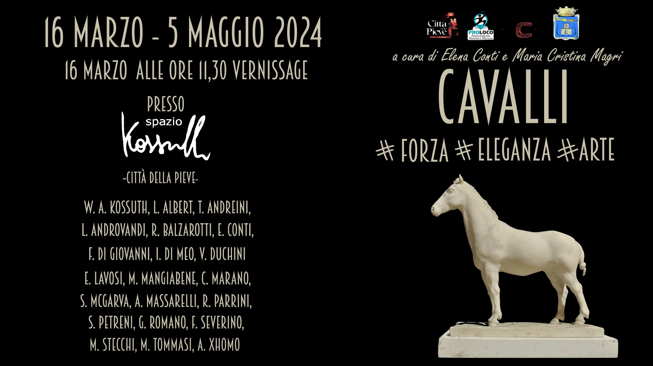 Umbria: a Città della Pieve la mostra ‘Cavalli: #forza, #eleganza, #arte’