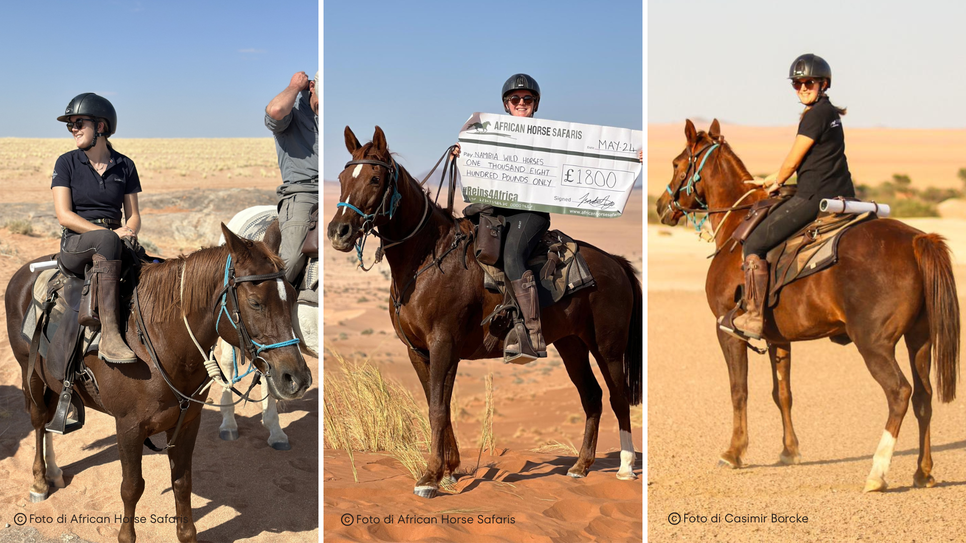 A cavallo nel deserto per una buona causa