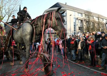 La protesta a cavallo