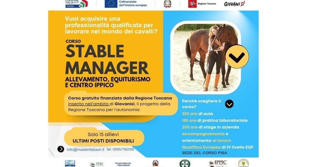 Corso gratuito per Stable Manager, ultimi posti diponibili!