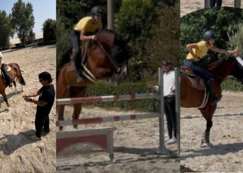 Elisabetta Canalis torna in sella