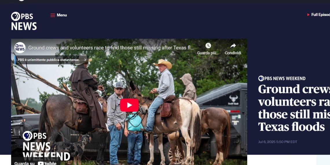 Texas, anche volontari a cavallo in campo: a oggi 82 le vittime