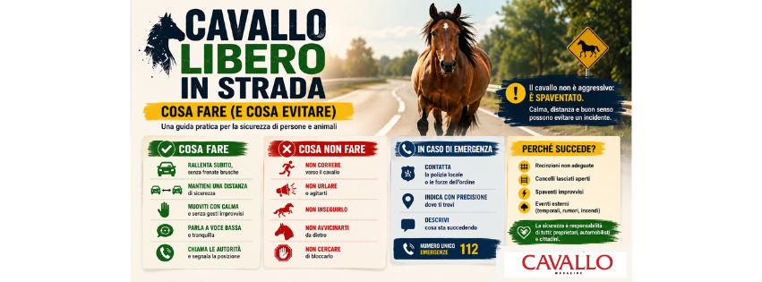 cavallo in strada copertina cosa fare