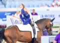 Alice Layher esegue il programma di volteggio su FBW Candy ai FEI World Championships di Aachen 2026