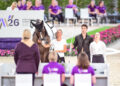 Rebecca Greggio e Davide Zanella con Malleret Romulus TS e la longeur Maud Bousignac Dumont ai Mondiali di volteggio di Aachen 2026